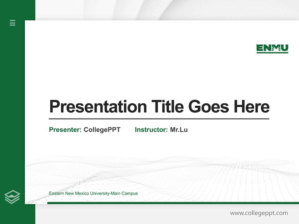 Eastern New Mexico University-Main Campus Thesis Proposal/Graduation Defense PPT Template4:3 ratio PPT effect preview image5