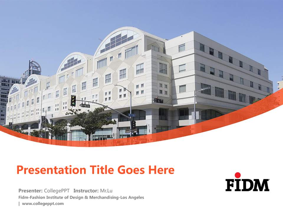 Fidm-Fashion Institute of Design & Merchandising-Los Angeles Course/Courseware Creation PPT Template4:3 ratio PPT effect preview image5