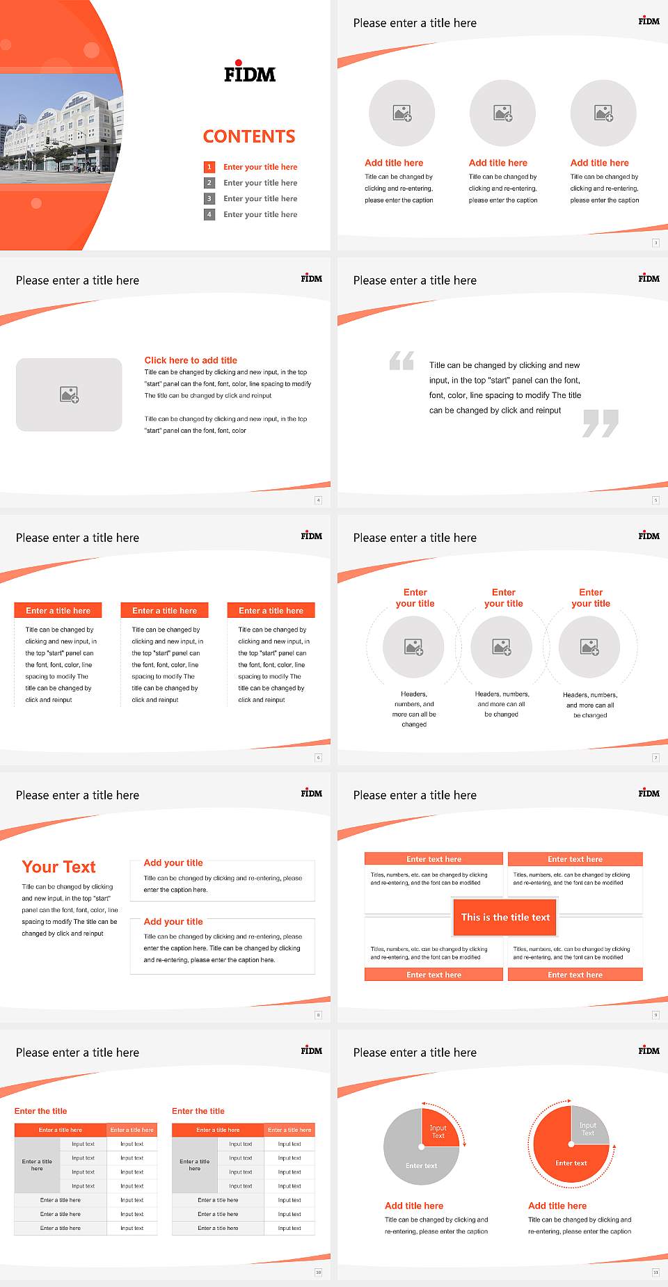 Fidm-Fashion Institute of Design & Merchandising-Los Angeles Course/Courseware Creation PPT Template4:3 ratio PPT effect preview image2