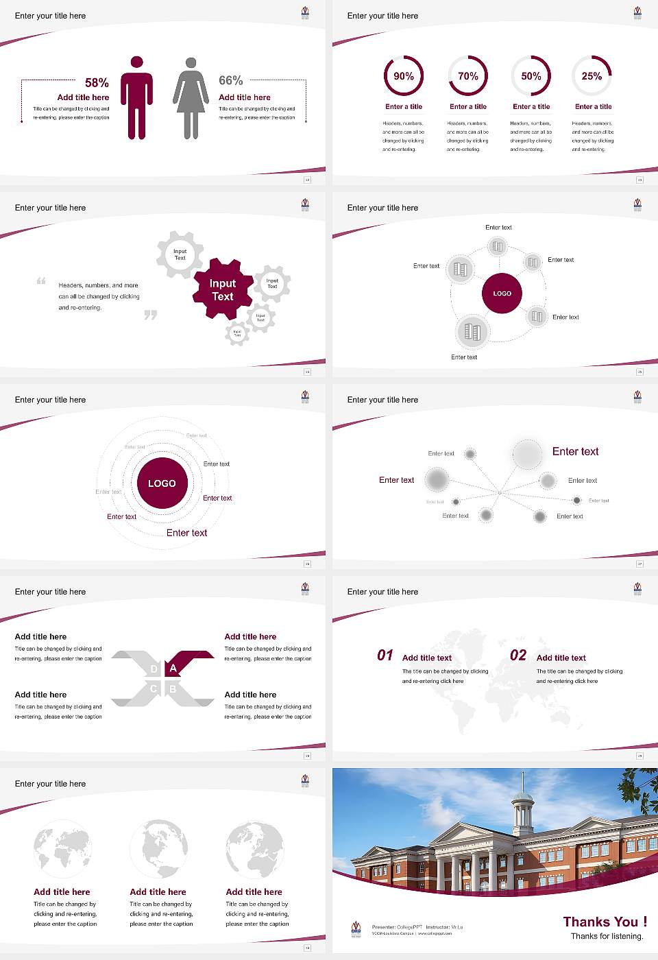 VCOM-Louisiana Campus Course/Courseware Creation PPT Template16:9 ratio PPT effect preview image4