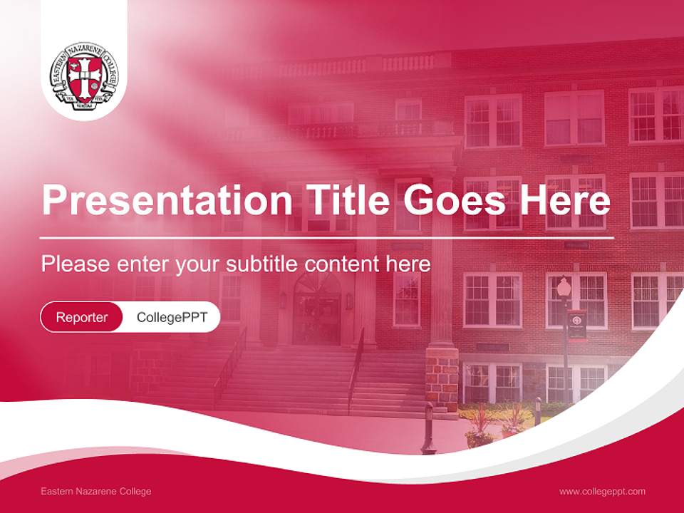 Eastern Nazarene College Lecture Sharing and Networking Event PPT Template4:3 ratio PPT effect preview image4