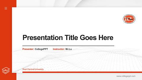 East Central University Thesis Proposal/Graduation Defense PPT Template