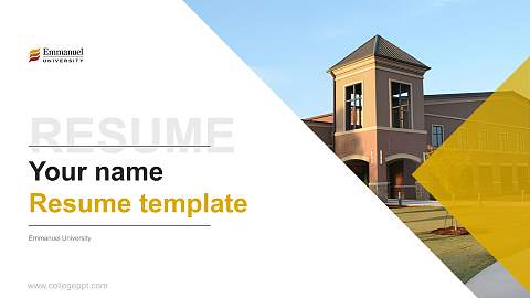Emmanuel University Resume PPT Template