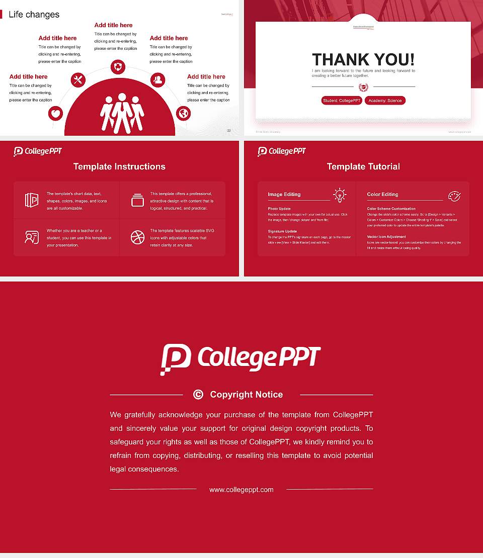Ferris State University National Scholarship Defense PPT Template16:9 ratio PPT effect preview image4