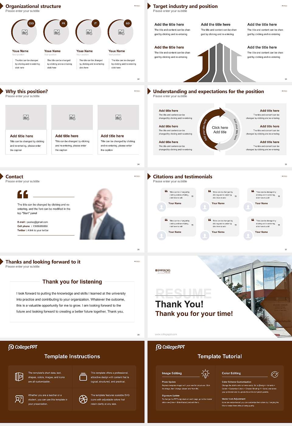 Emperor’S College of Traditional Oriental Medicine Resume PPT Template16:9 ratio PPT effect preview image4