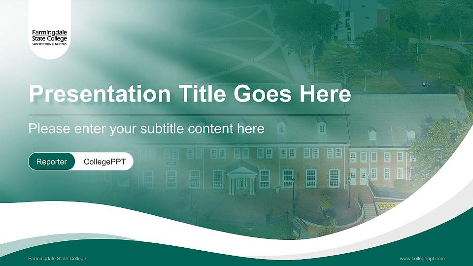Farmingdale State College Lecture Sharing and Networking Event PPT Template16:9 ratio PPT effect preview image