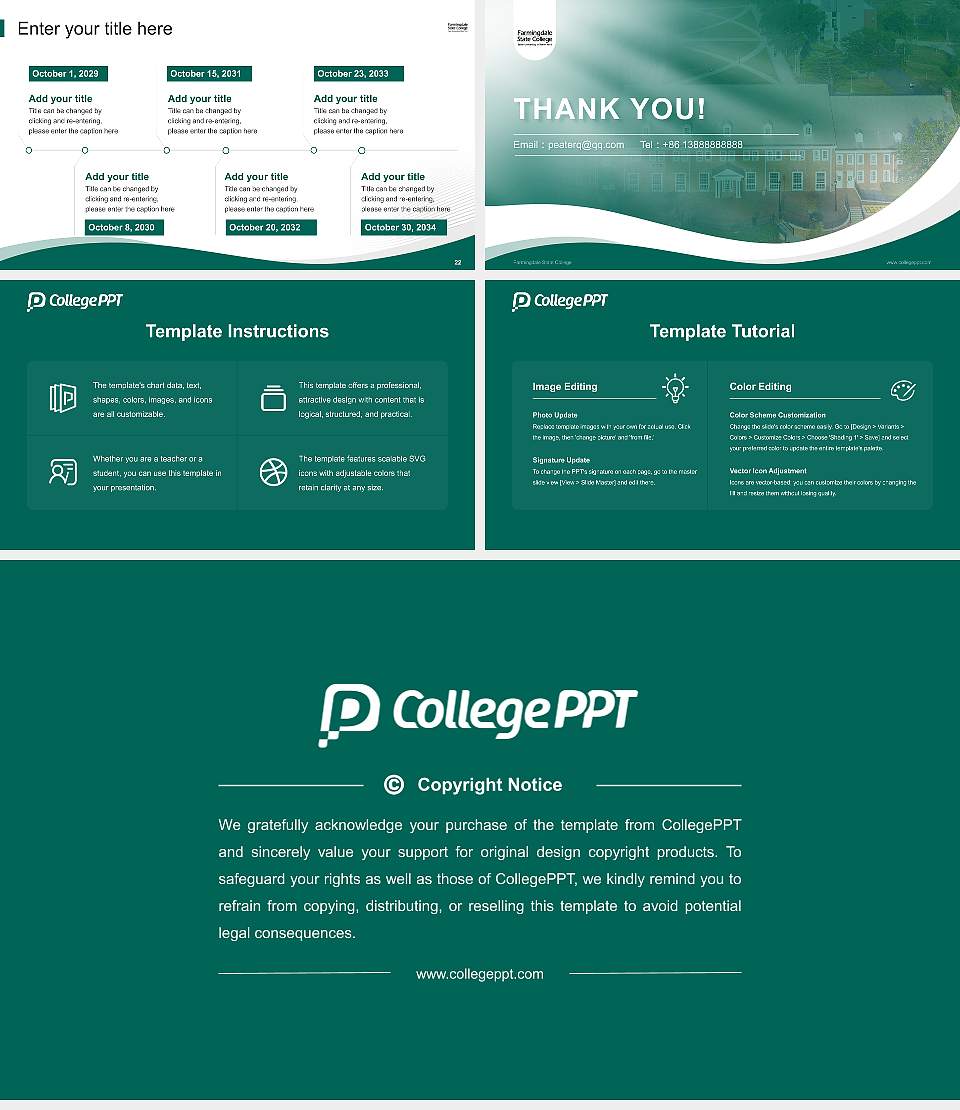 Farmingdale State College Lecture Sharing and Networking Event PPT Template16:9 ratio PPT effect preview image4