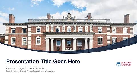 Fairleigh Dickinson University-Florham Campus Course/Courseware Creation PPT Template