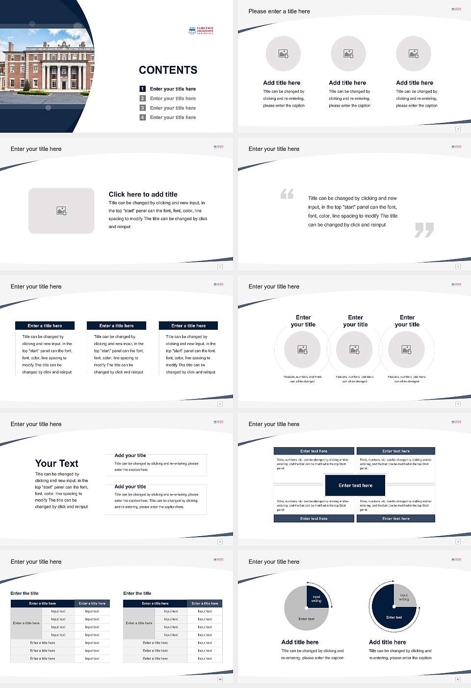 Fairleigh Dickinson University-Florham Campus Course/Courseware Creation PPT Template16:9 ratio PPT effect preview image2