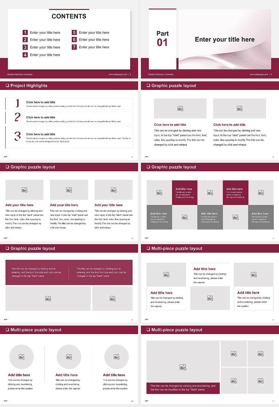 Eastern Kentucky University General Purpose PPT Template16:9 ratio PPT effect preview image2