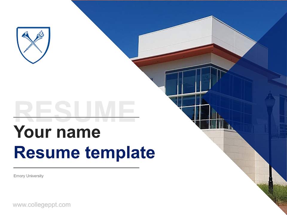 Emory University Resume PPT Template4:3 ratio PPT effect preview image5