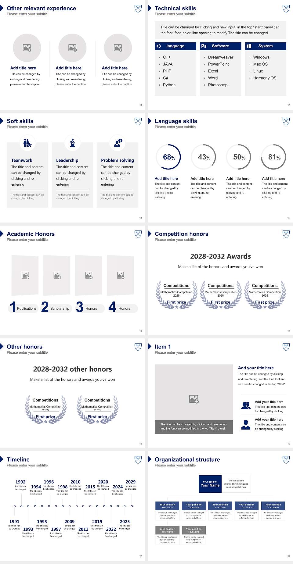 Emory University Resume PPT Template4:3 ratio PPT effect preview image3