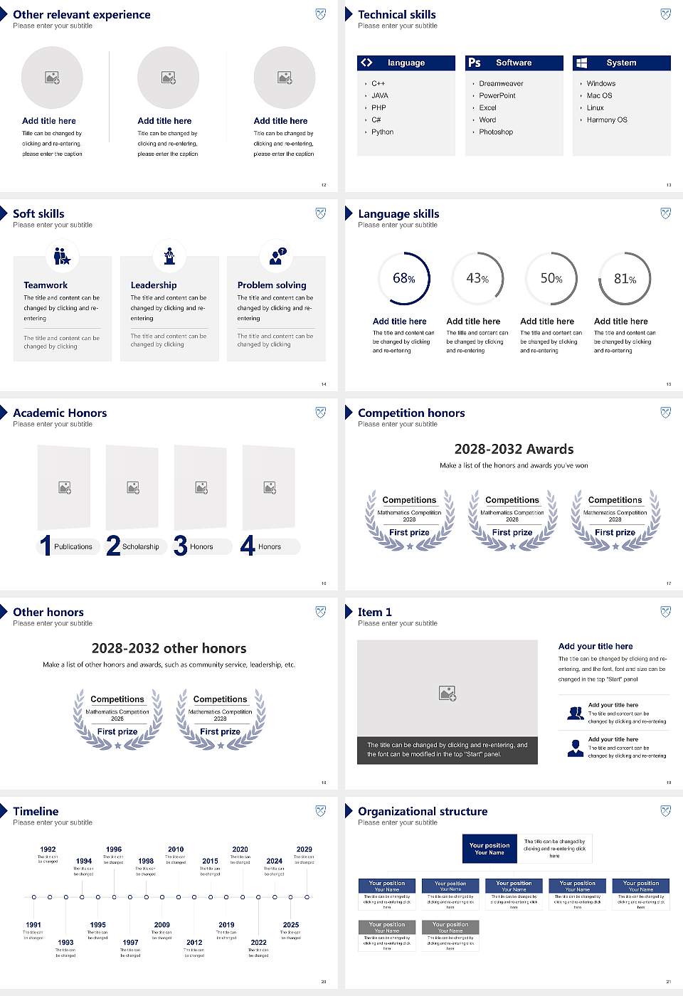 Emory University Resume PPT Template16:9 ratio PPT effect preview image3