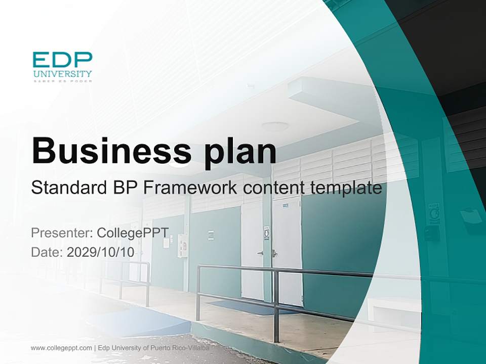 Edp University of Puerto Rico-Villalba Competition/Entrepreneurship Contest PPT Template4:3 ratio PPT effect preview image9