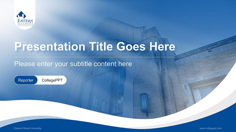 Eastern Illinois University Lecture Sharing and Networking Event PPT Template16:9 ratio PPT effect preview image