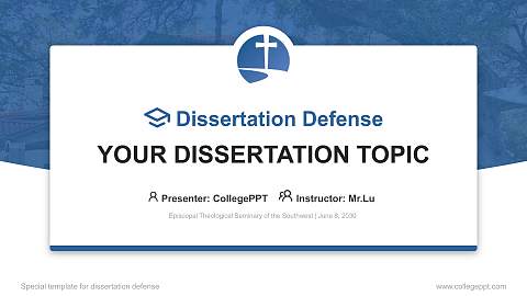 Episcopal Theological Seminary of the Southwest Graduation Thesis Defense PPT Template