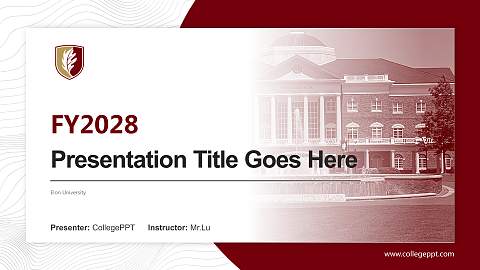 Elon University Academic Presentation/Research Findings Report PPT Template