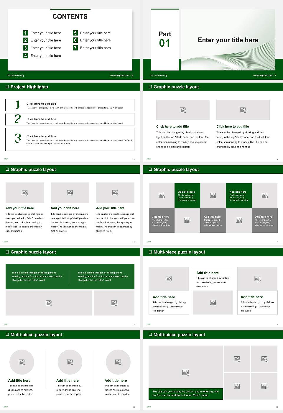 Felician University General Purpose PPT Template16:9 ratio PPT effect preview image2