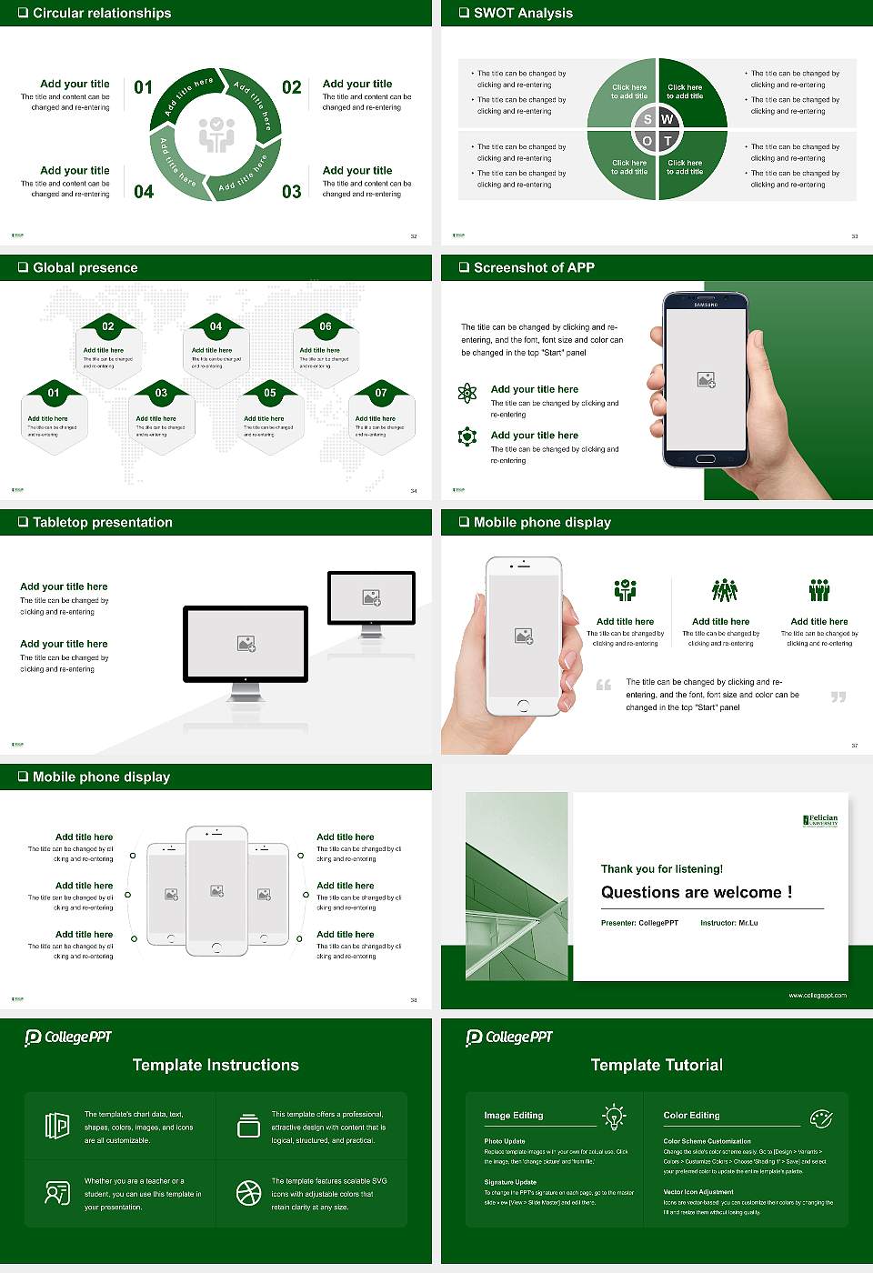 Felician University General Purpose PPT Template16:9 ratio PPT effect preview image5