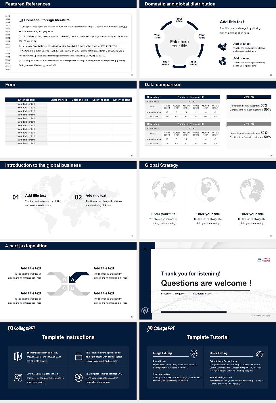 Fairleigh Dickinson University-Metropolitan Campus Thesis Proposal/Graduation Defense PPT Template16:9 ratio PPT effect preview image4