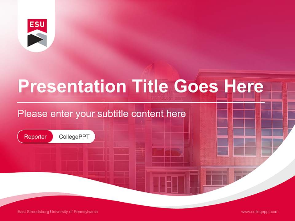 East Stroudsburg University of Pennsylvania Lecture Sharing and Networking Event PPT Template4:3 ratio PPT effect preview image4