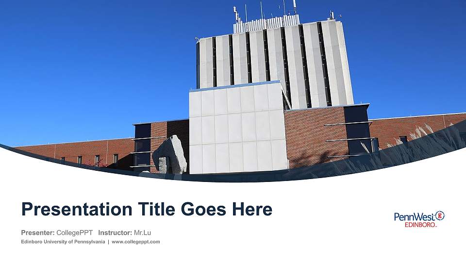Edinboro University of Pennsylvania Course/Courseware Creation PPT Template16:9 ratio PPT effect preview image