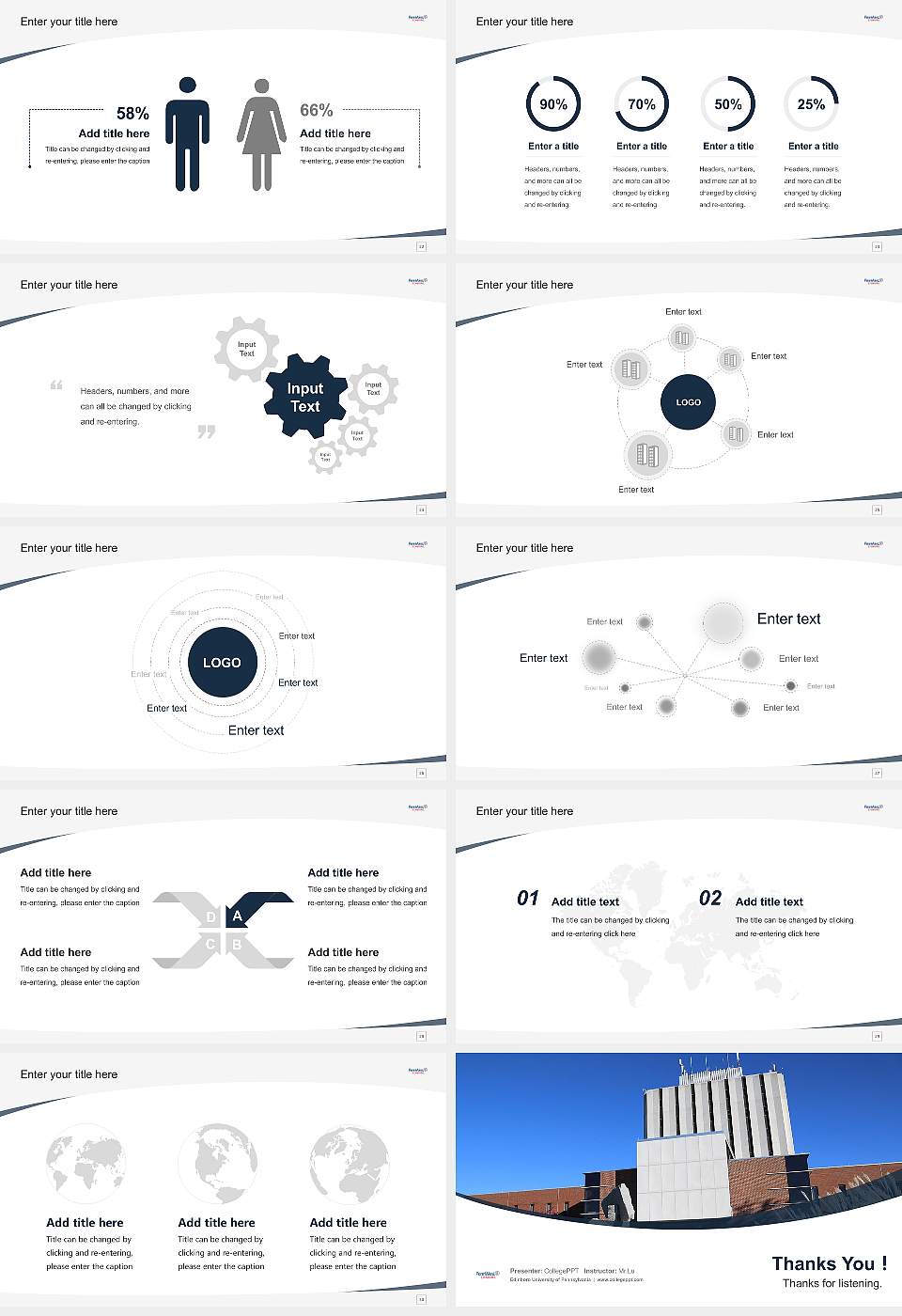 Edinboro University of Pennsylvania Course/Courseware Creation PPT Template16:9 ratio PPT effect preview image4