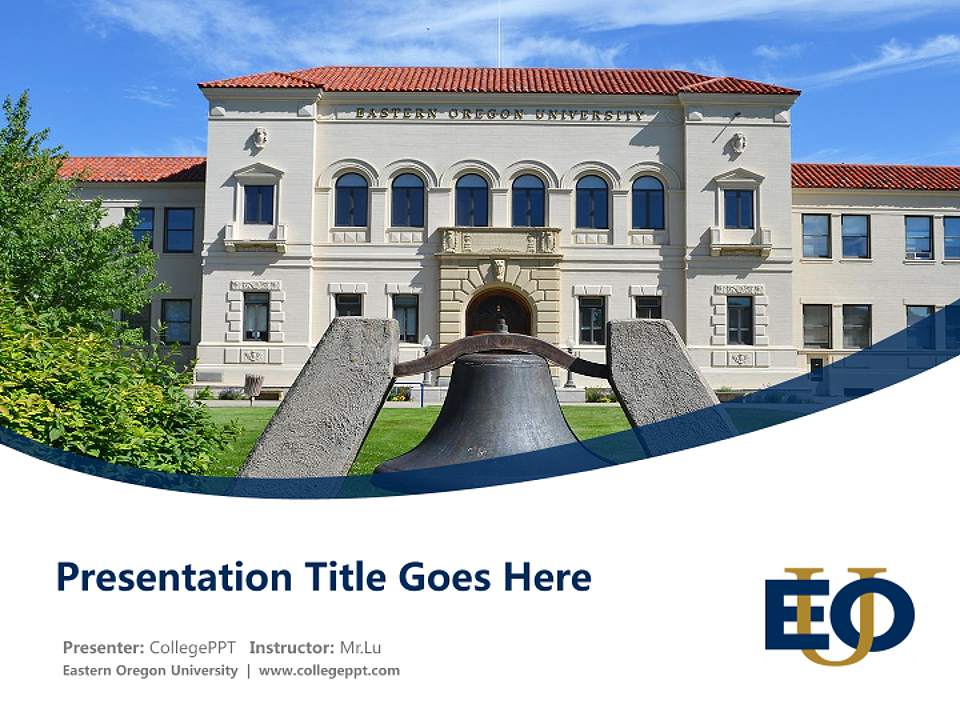Eastern Oregon University Course/Courseware Creation PPT Template4:3 ratio PPT effect preview image5