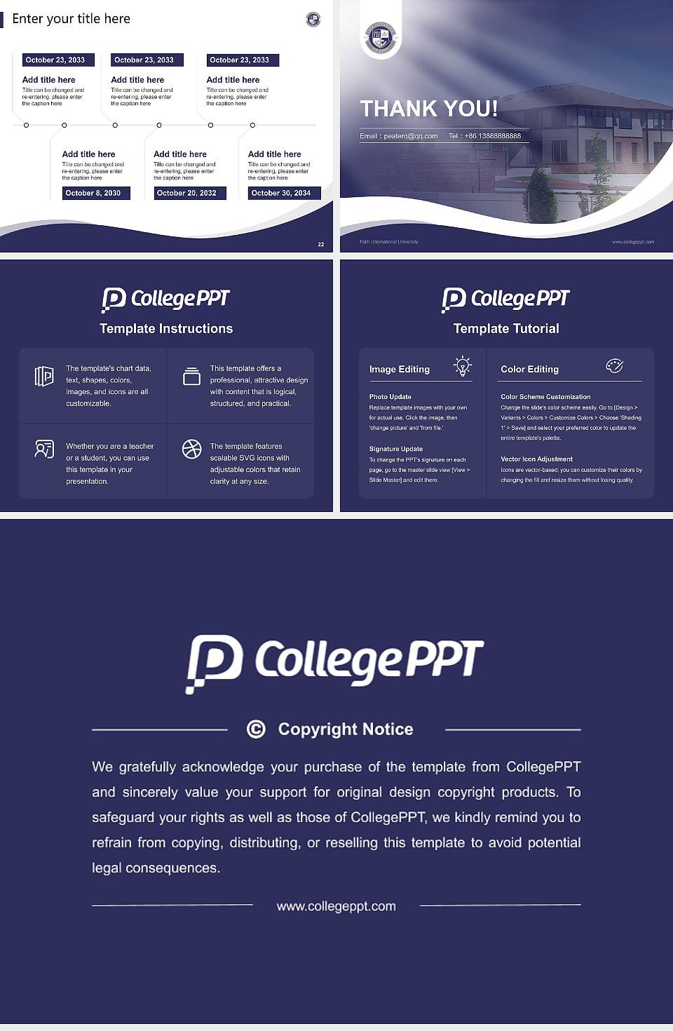 Faith International University Lecture Sharing and Networking Event PPT Template4:3 ratio PPT effect preview image4