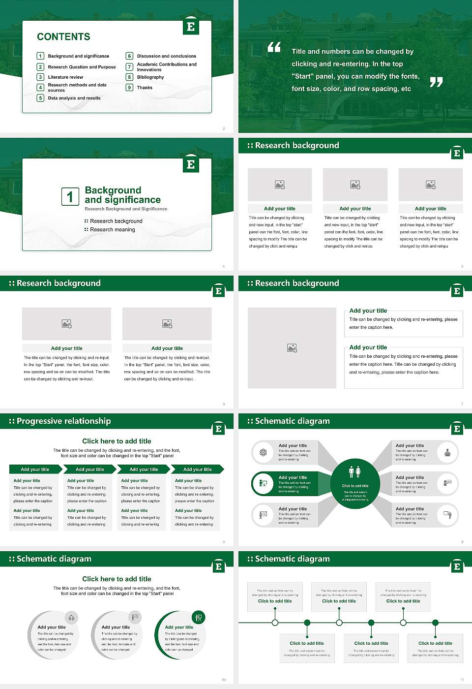 Eastern Michigan University Graduation Thesis Defense PPT Template16:9 ratio PPT effect preview image2