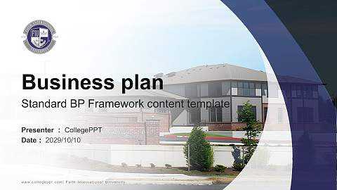 Faith International University Competition/Entrepreneurship Contest PPT Template