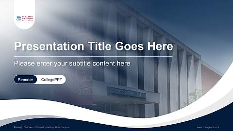 Fairleigh Dickinson University-Metropolitan Campus Lecture Sharing and Networking Event PPT Template