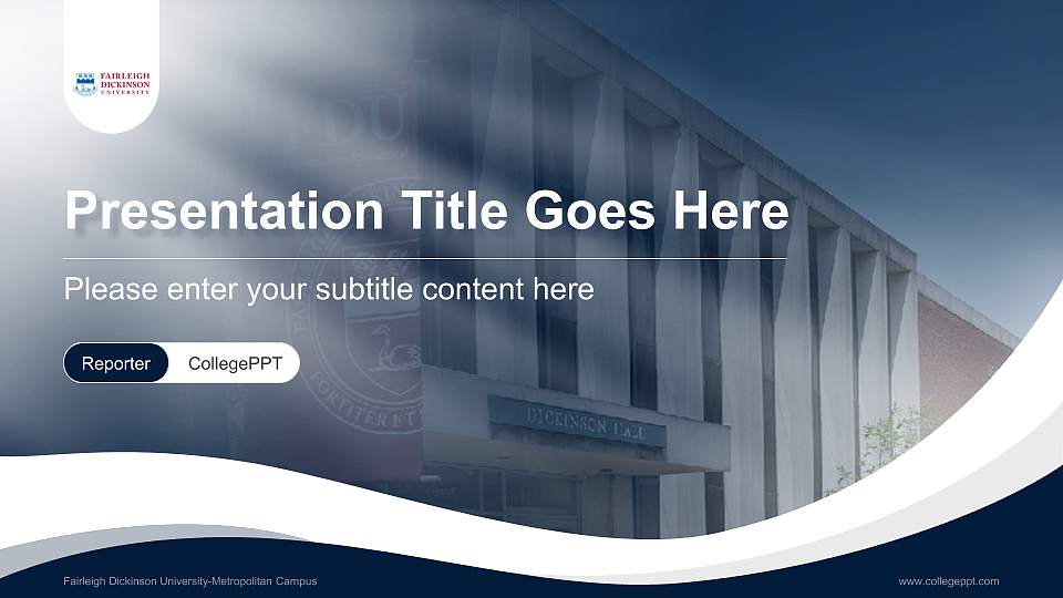 Fairleigh Dickinson University-Metropolitan Campus Lecture Sharing and Networking Event PPT Template16:9 ratio PPT effect preview image