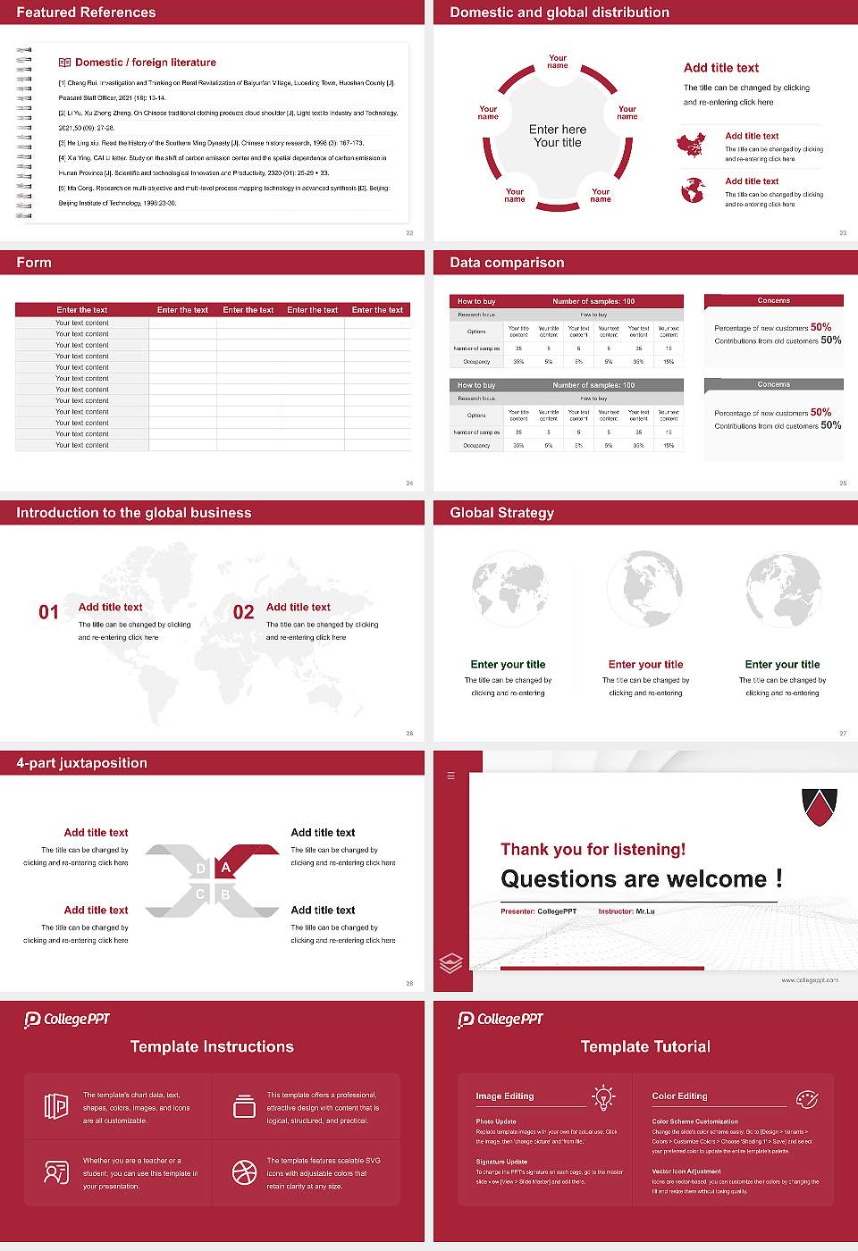 Edgewood College Thesis Proposal/Graduation Defense PPT Template16:9 ratio PPT effect preview image4