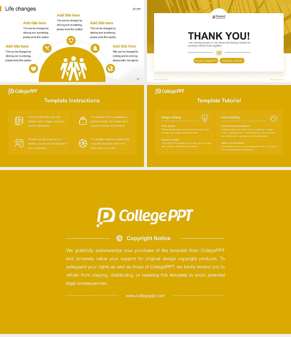 Emmanuel University National Scholarship Defense PPT Template16:9 ratio PPT effect preview image4
