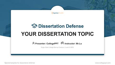 Eagle Gate College Murray Campus Graduation Thesis Defense PPT Template