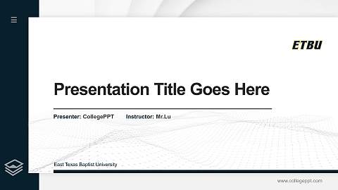 East Texas Baptist University Thesis Proposal/Graduation Defense PPT Template