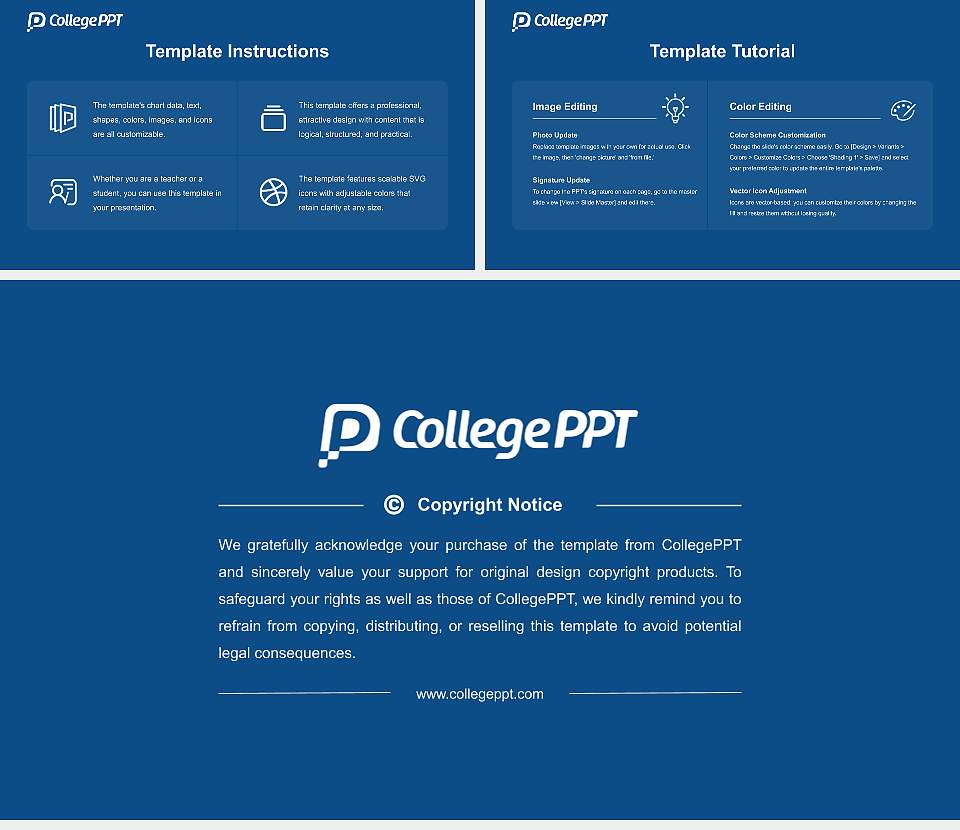 Emmanuel College Course/Courseware Creation PPT Template16:9 ratio PPT effect preview image5