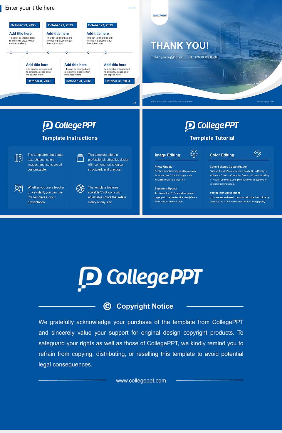 Embry-Riddle Aeronautical University-Worldwide Lecture Sharing and Networking Event PPT Template4:3 ratio PPT effect preview image4