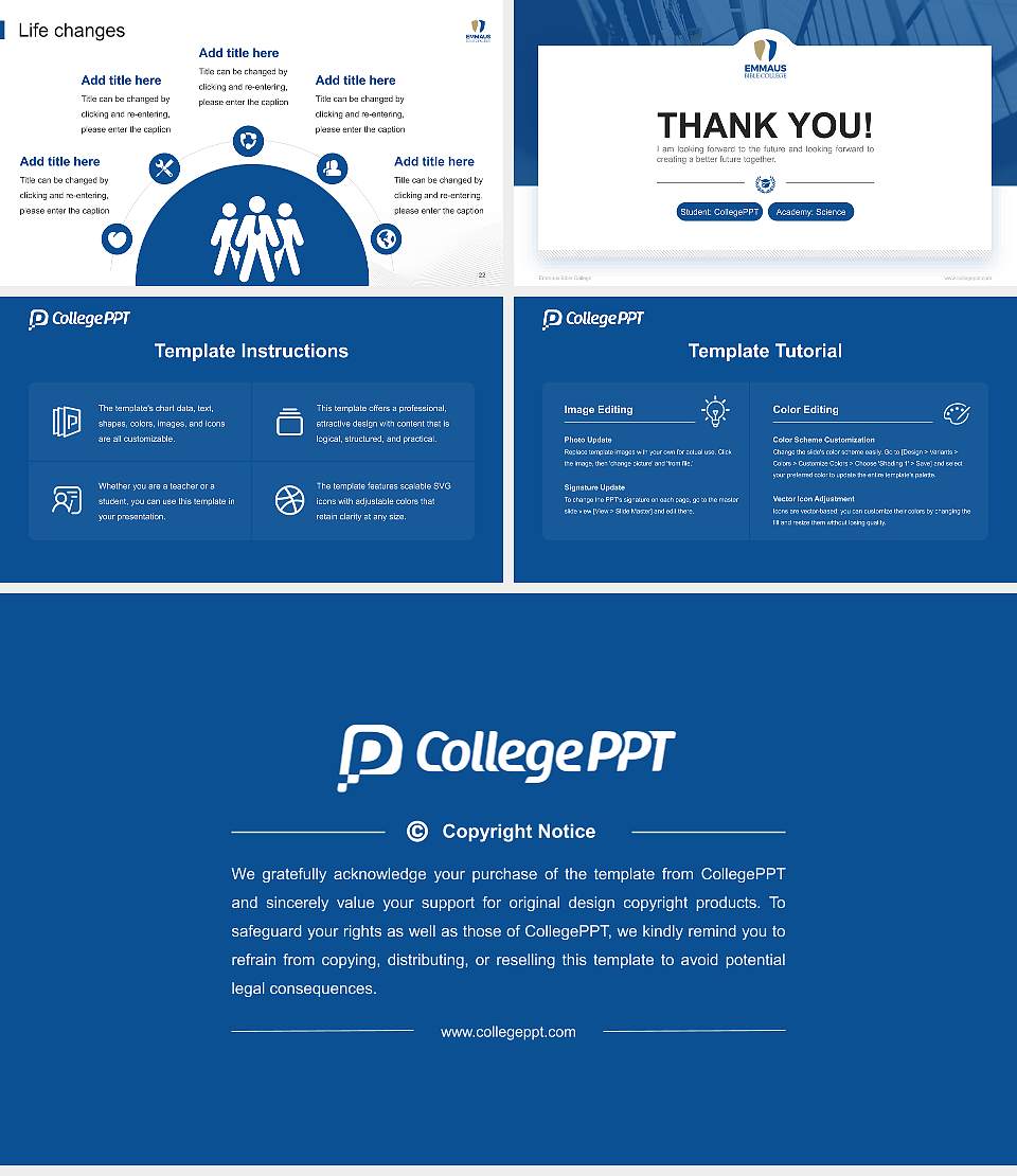 Emmaus Bible College National Scholarship Defense PPT Template16:9 ratio PPT effect preview image4