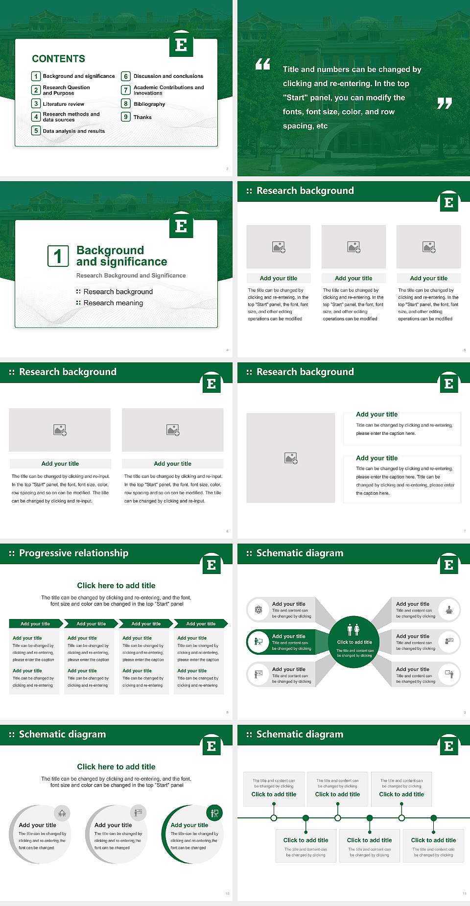 Eastern Michigan University Graduation Thesis Defense PPT Template4:3 ratio PPT effect preview image2