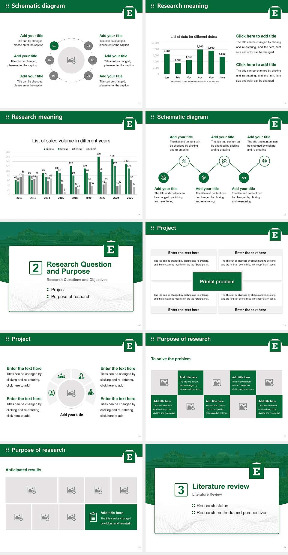 Eastern Michigan University Graduation Thesis Defense PPT Template4:3 ratio PPT effect preview image3