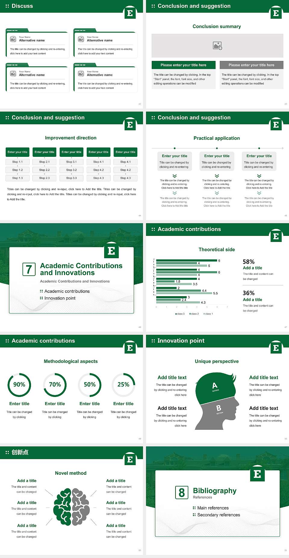Eastern Michigan University Graduation Thesis Defense PPT Template4:3 ratio PPT effect preview image6