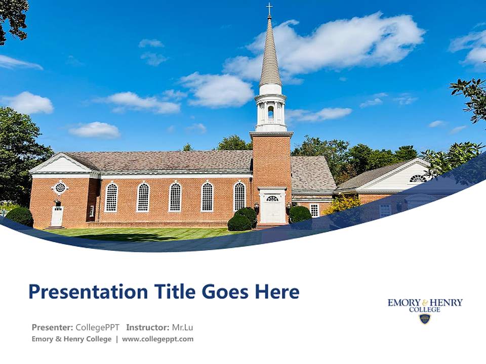 Emory & Henry College Course/Courseware Creation PPT Template4:3 ratio PPT effect preview image5