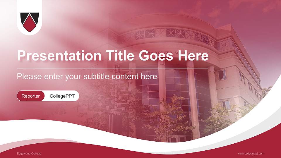 Edgewood College Lecture Sharing and Networking Event PPT Template16:9 ratio PPT effect preview image