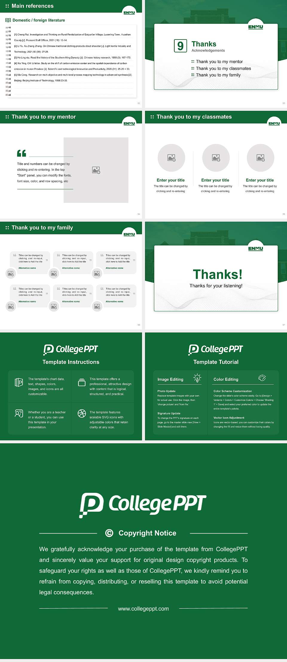 Eastern New Mexico University-Main Campus Graduation Thesis Defense PPT Template4:3 ratio PPT effect preview image7