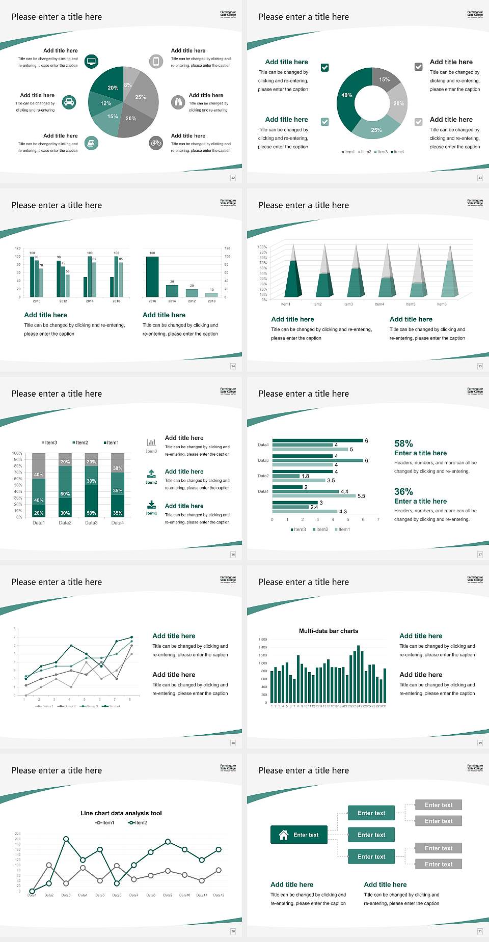 Farmingdale State College Course/Courseware Creation PPT Template4:3 ratio PPT effect preview image3