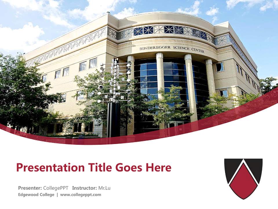 Edgewood College Course/Courseware Creation PPT Template4:3 ratio PPT effect preview image5