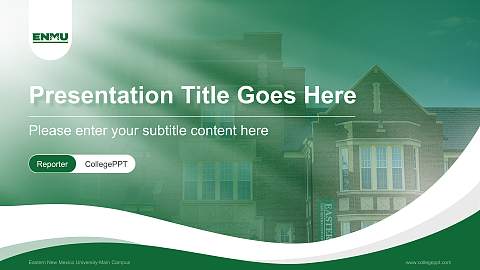 Eastern New Mexico University-Main Campus Lecture Sharing and Networking Event PPT Template