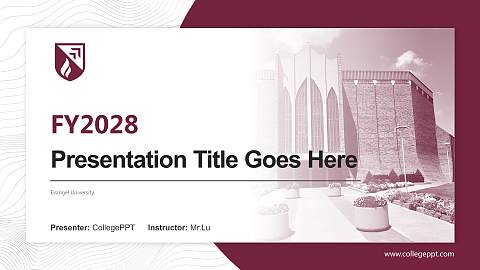 Evangel University Academic Presentation/Research Findings Report PPT Template